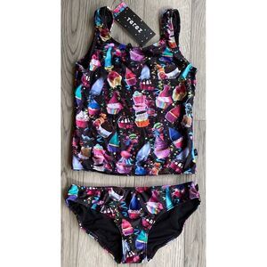 TEREZ Girls‎ Trolls Tankini Size 16 XL 2 Piece Bathing Suit Kids Swimsuit NEW